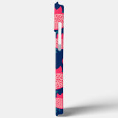 Aangepaste Naam Modern Granaatappel Patroon Marine Case-Mate iPhone Case (Achterkant / Links)