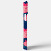 Aangepaste Naam Modern Granaatappel Patroon Marine Case-Mate iPhone Case (Achterkant / Rechts)