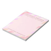 Aangepaste naam modern grappig pastel roze perzik notitieblok (Linkerzijde)