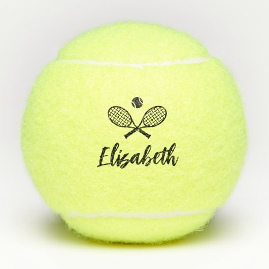 Aangepaste naam Modern Handschrift Tennisballen (Voorkant)