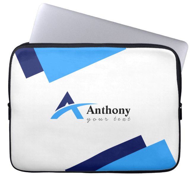 AANGEPASTE NAAM MODERN  LAPTOP SLEEVE (Voorkant)