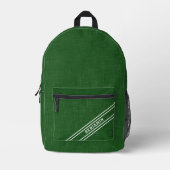Aangepaste naam Modern Minimalisme Groen Bedrukte Rugzak (Voorkant)