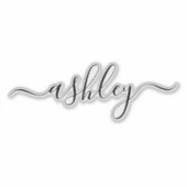 Aangepaste naam Modern Script Calligraphy Schattig Sticker (Voorkant)