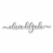Aangepaste naam Modern Script Calligraphy Schattig Sticker (Voorkant)