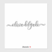 Aangepaste naam Modern Script Calligraphy Schattig Sticker (Vel)