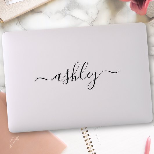 Aangepaste naam Modern Script Calligraphy Schattig Sticker