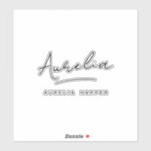 Aangepaste naam Modern Script Signature Logo Lapto Sticker (Vel)