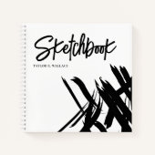 Aangepaste naam Modern strokes Schetsenboek Notitieboek (Voorkant)