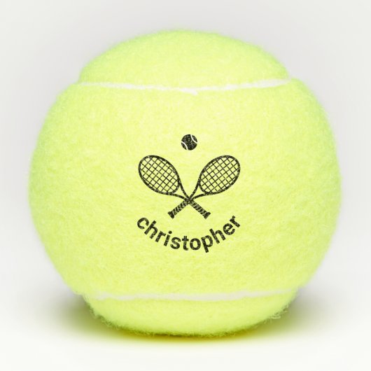 Aangepaste naam modern tennisballen (Voorkant)
