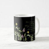 Aangepaste naam modern trendy waterverf botanisch koffiemok (Voorkant rechts)