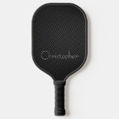 Aangepaste naam Modern Typografie Black en White Pickleball Paddle (Voorkant)