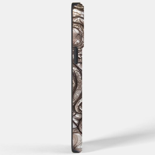 Aangepaste naam moderne Abstracte lederstijl Faux Case-Mate iPhone Case (Achterkant / Rechts)