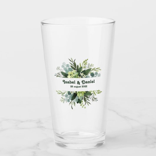 Aangepaste naam moderne bloemige meisjesachtige ko glas (Voorkant)