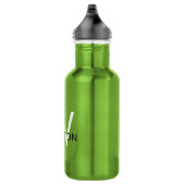 Aangepaste naam Moderne Eenvoudige Monogram Sporte Waterfles (Rechts)