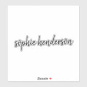 Aangepaste naam | Moderne handgeschreven laptop vo Sticker (Vel)