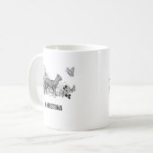 Aangepaste naam moderne kattenoutilne koffiemok (Voorkant links)