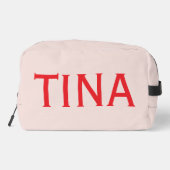 Aangepaste Naam Moderne Minimalistische Cosmetisch Toilettasje (Achterkant)