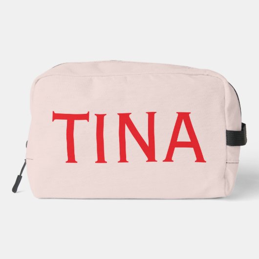 Aangepaste Naam Moderne Minimalistische Cosmetisch Toilettasje (Achterkant)