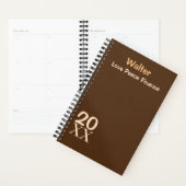 Aangepaste naam moderne monogram minimale dagelijk planner (Display)