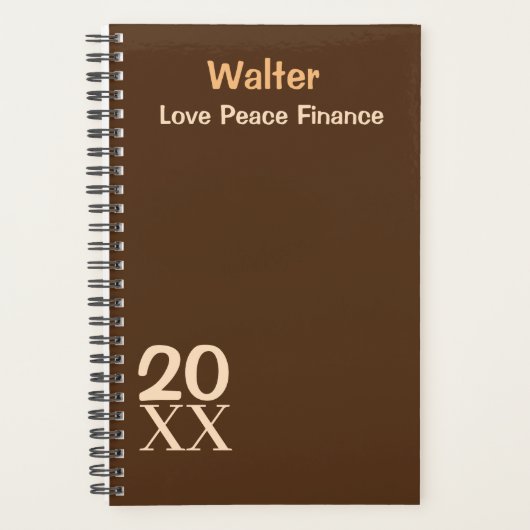 Aangepaste naam moderne monogram minimale dagelijk planner (Voorkant)