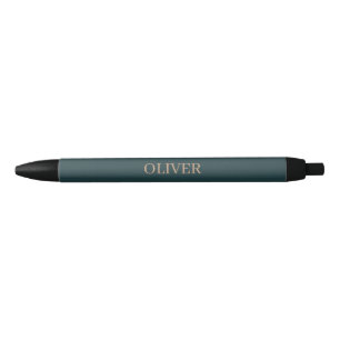 Aangepaste naam moderne professionele minimalistis zwarte inkt pen