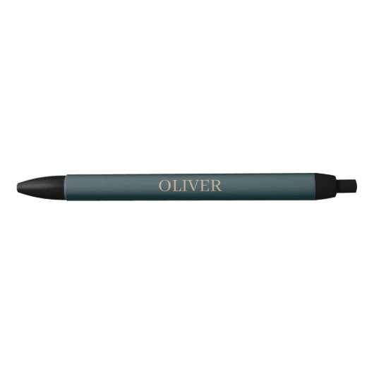 Aangepaste naam moderne professionele minimalistis zwarte inkt pen (Voorkant)