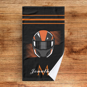 Aangepaste naam moderne racemet motorfietsen handdoek