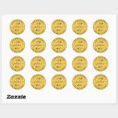 Aangepaste naam moderne ronde retouradres sticker (Vel)