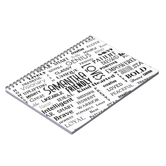 Aangepaste naam Moderne woordkunst Voeg uw eigen w Notitieboek (Linkerzijde)