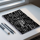 Aangepaste naam Moderne woordkunst Voeg uw eigen w Notitieboek