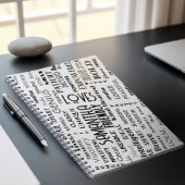 Aangepaste naam Moderne woordkunst Voeg uw eigen w Notitieboek