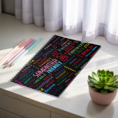 Aangepaste naam Moderne woordkunst Voeg uw eigen w Notitieboek