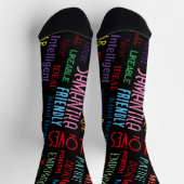 Aangepaste naam Moderne woordkunst Voeg uw eigen w Sokken (Top)