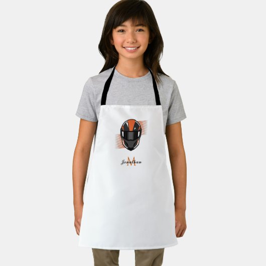 Aangepaste naam moderne zwarte Helmet racemotorcro Schort (Insitu)