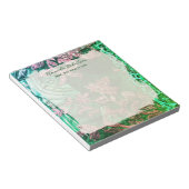 Aangepaste naam Moeder citaat Chic Elegante Groen Notitieblok (Schuin)