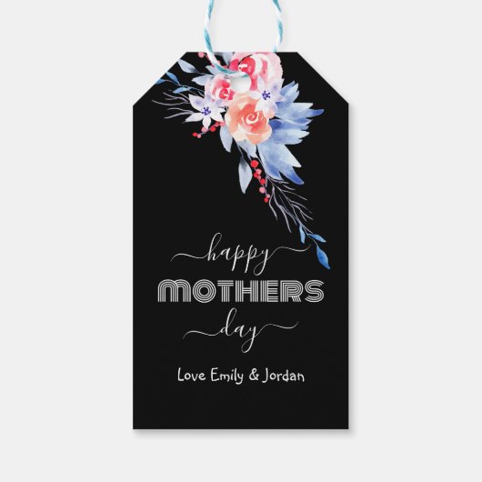 Aangepaste naam Moederdag Cadeaulabel (Achterkant)