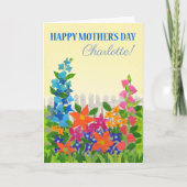 Aangepaste naam Moederdag Vloertuinkleding Kaart (Voorkant)