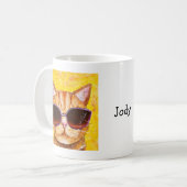 Aangepaste naam mok aangepaste Kat Mok Aangeperson (Voorkant links)