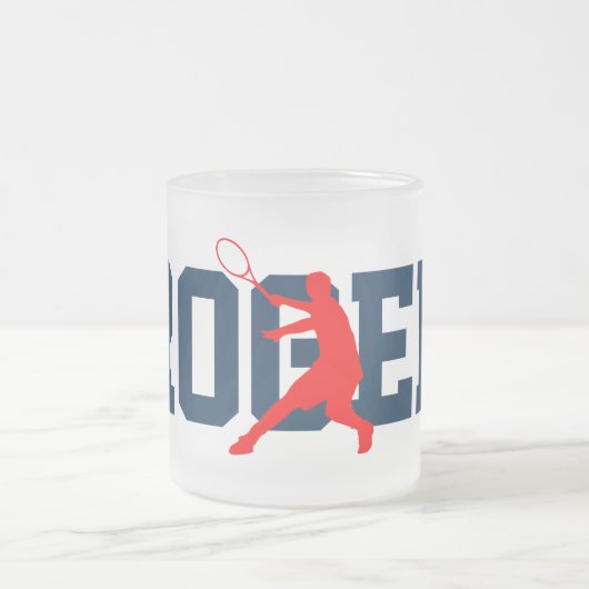 Aangepaste naam mok cadeau voor tennisspeler van g (Center)