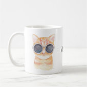 Aangepaste naam Mok Cute Funny Cat Personalized Mu (Links)