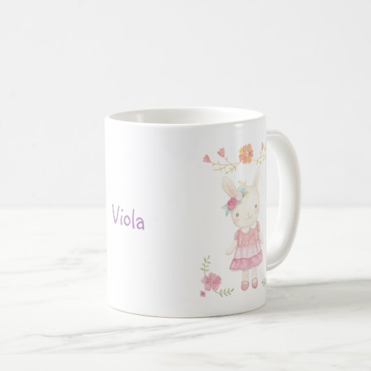 Aangepaste naam mok persoonlijke mok bunny Rabbit (Voorkant rechts)