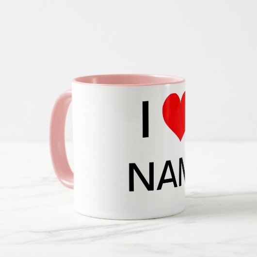 AANGEPASTE NAAM MOK-UNIEK CADEAU IDEE MOK (Voorkant links)