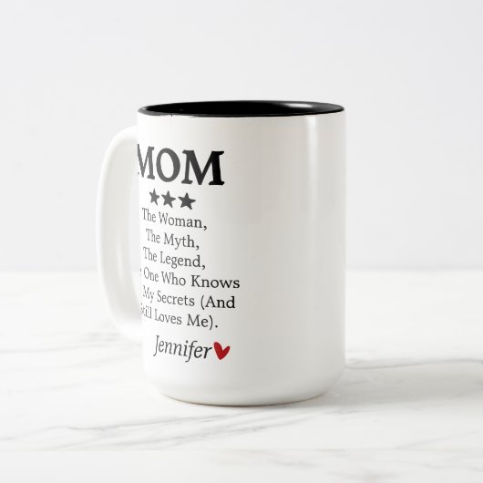 Aangepaste Naam Mok voor Mam, Verjaardagscadeau vo (Voorkant links)