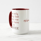 Aangepaste naam mokken voor koffiehygiëne (Voorkant links)