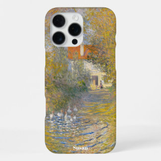 Aangepaste naam Monet Landschap voor haar iPhone 16 Pro Max Hoesje