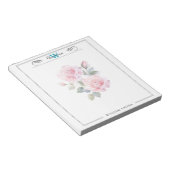 Aangepaste naam & Monogram 5,5" x 6" Notitieblok – (Schuin)
