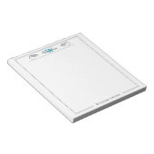 Aangepaste naam & Monogram 5,5" x 6" Notitieblok – (Schuin)