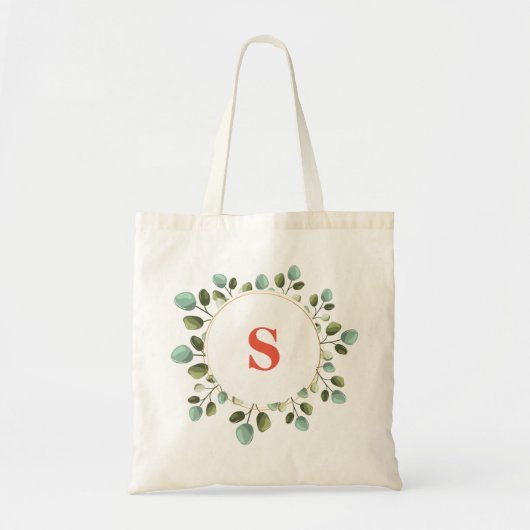Aangepaste naam Monogram aanjager ontwerp Canvas t Tote Bag (Voorkant)