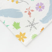 Aangepaste naam/Monogram Baby Girl Fleece Blanket (Hoek)