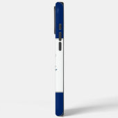 Aangepaste naam Monogram Blue Floral Wreate Case-Mate iPhone Case (Achterkant / Links)